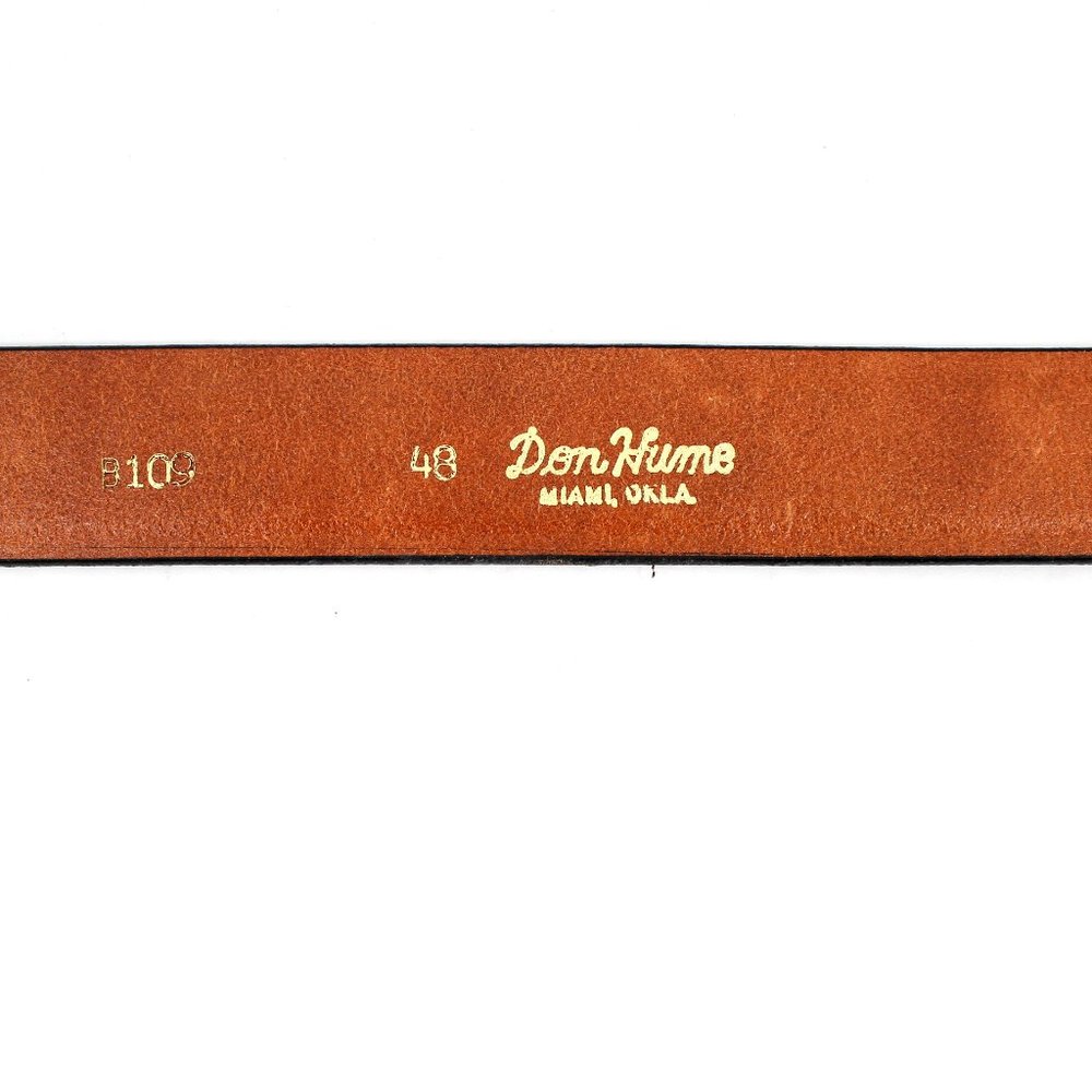 Don Hume Duty Belt Black Leather Brass Buckle Police Snap Buckle Sz 48 Unisex - Picture 8 of 8
